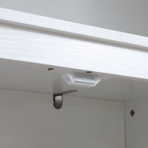 English Elm 72" Freestanding 4-Door Pantry Cabinet Organizer with 4-Tier Shelves, Adjustable Storage, White, Anti-Tip Stability and Stylish Painted Finish W2225141232