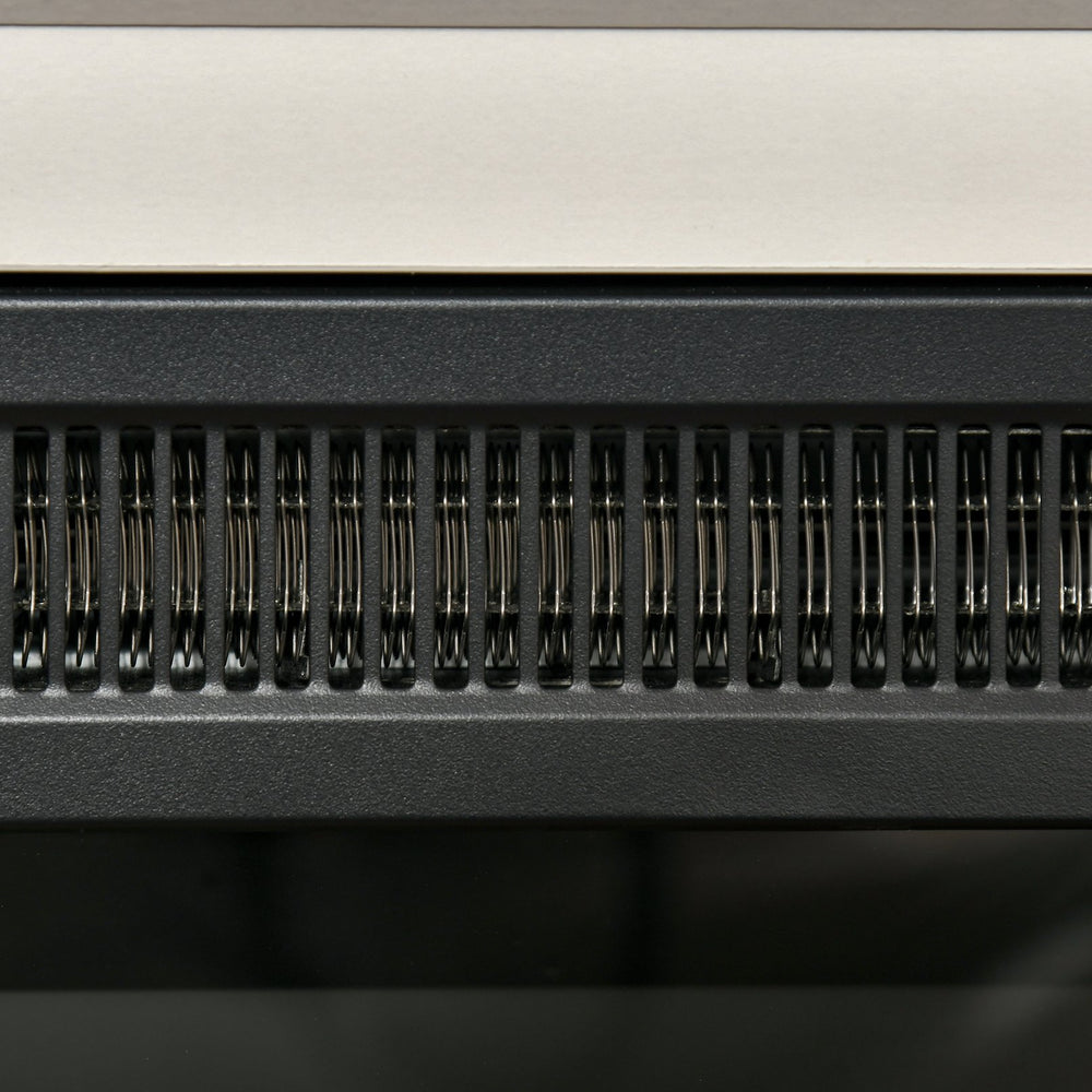 English Elm 32" Electric Fireplace Mantel TV Stand, 1400W Heater with Realistic LED Log Flame, Remote, White, Safe Ambience W2225141455