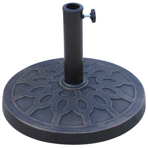 English Elm 18" Bronze Resin Umbrella Base 26lbs with Decorative Pattern, Rust-Resistant Stable Patio Stand W2225141397