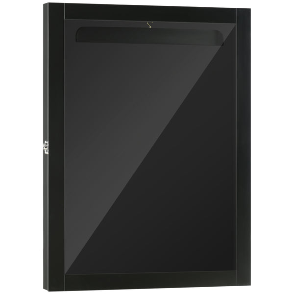 English Elm HOMCOM 24" x 32" Jersey Display Case Wall-Mounted Acrylic Shadow Box with UV Protection, Lockable Hanger W2225141241