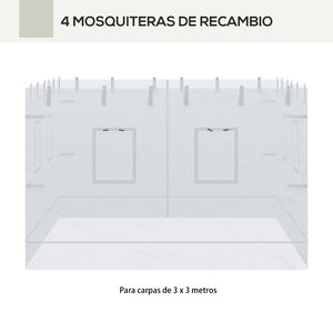 English Elm Pop up Canopy Mesh Sidewall Set Four Panel Bug Screen for Outdoor Tent Enclosure W2225141387