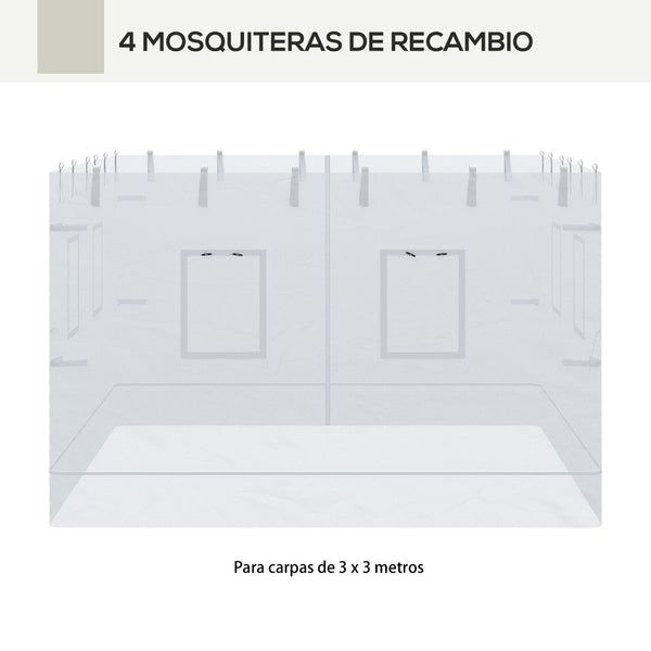 English Elm Pop up Canopy Mesh Sidewall Set Four Panel Bug Screen for Outdoor Tent Enclosure W2225141387