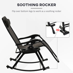 English Elm Outdoor Swing Glider Chair Steel Frame Patio Rocking Mesh Seat 330lb Capacity Weatherproof Comfort Gray W2225141401