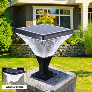English Elm Solar Street Lamp Cap Solar-Powered IP65 Waterproof LED Garden Light Head, Auto Dusk-to-Dawn, 15.7cm Hood W1340103856