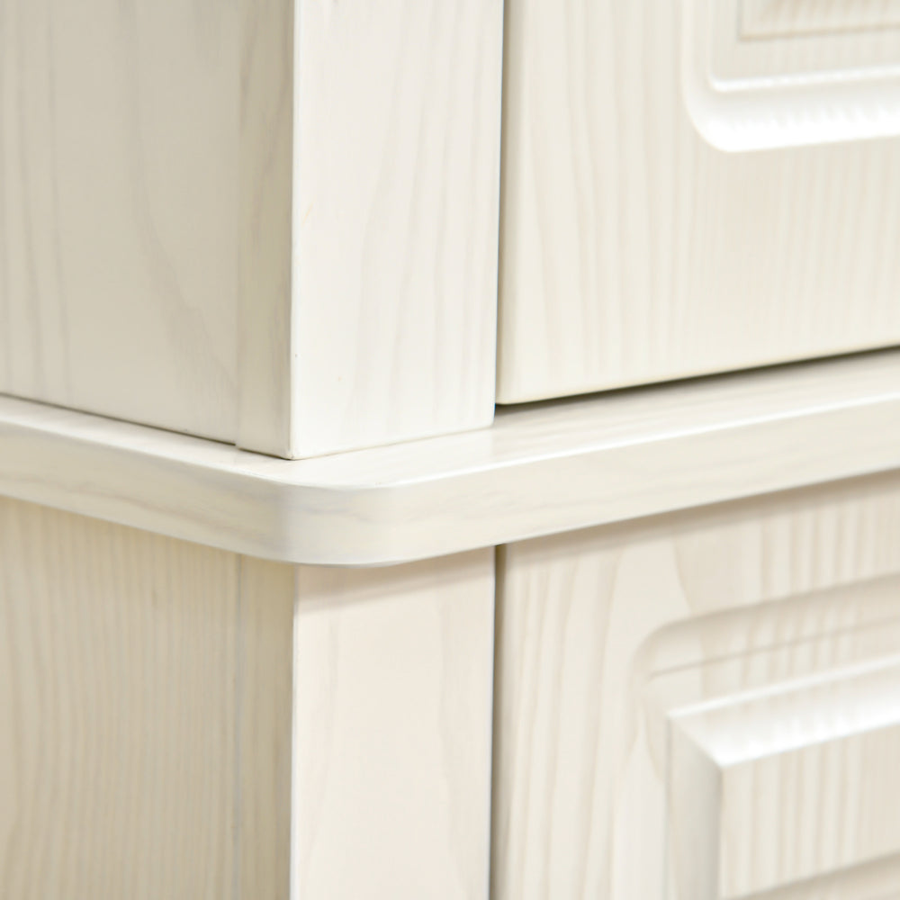 English Elm 71" Freestanding Pantry Cabinet with 4 Doors, Wide Drawer & Anti-Tip Design for Kitchen Storage W2225S00018