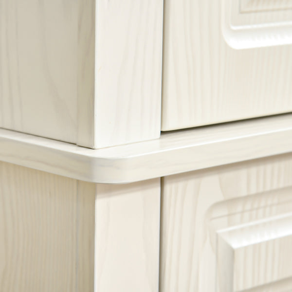 English Elm 71" Freestanding Pantry Cabinet with 4 Doors, Wide Drawer & Anti-Tip Design for Kitchen Storage W2225S00018