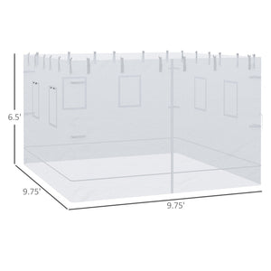 English Elm Pop up Canopy Mesh Sidewall Set Four Panel Bug Screen for Outdoor Tent Enclosure W2225141387