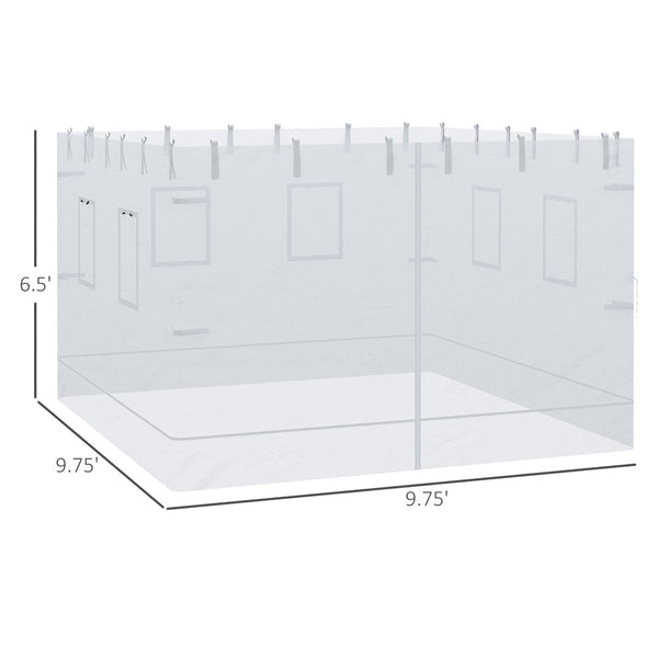 English Elm Pop up Canopy Mesh Sidewall Set Four Panel Bug Screen for Outdoor Tent Enclosure W2225141387