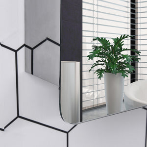 English Elm Kleankin Wall-Mount Bathroom Medicine Cabinet Mirror With 3-Tier Storage, Stainless Steel Style W2225141215