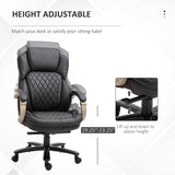 English Elm Big and Tall Executive Office Chair With Wide Seat, Computer Desk Chair With High Back Diamond Stitching, Adjustable Height & Swivel Wheels, Brown