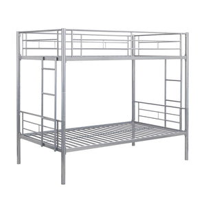 English Elm Metal Twin Over Bunk Bed with Built-in Stairs for Kids Shared Bedroom W311121106