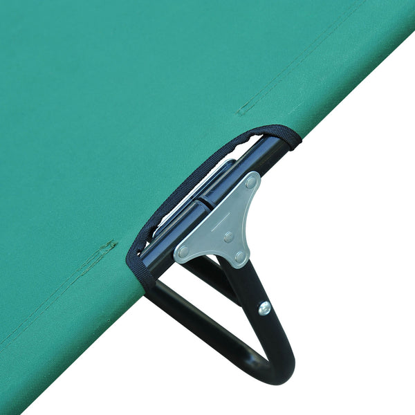 English Elm Foldable Aluminum Chaise Lounge with Padded Headrest, 5-Position Recline, Portable Beach & Patio Lounger Green W2225141505