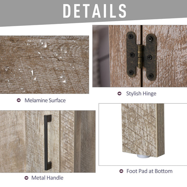 English Elm Kleankin Rustic Bathroom Floor Cabinet With Drawer & Adjustable Shelf, Space-Saving Storage Solution W2225141463