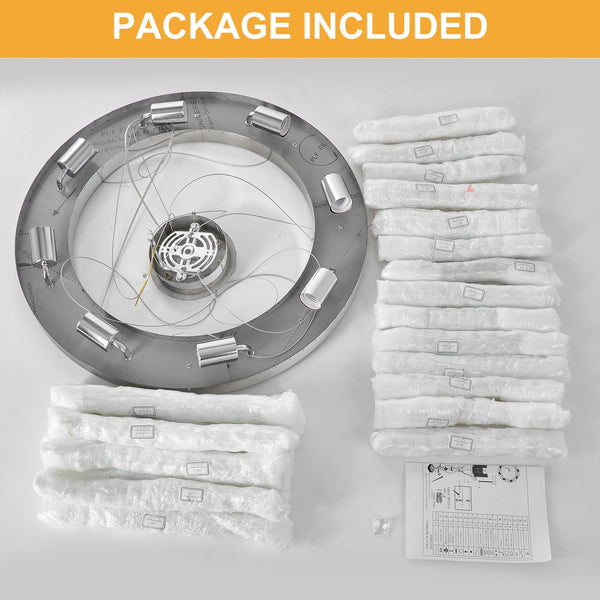 English Elm Modern Crystal Chandelier – Elegant Round Light Fixture For Luxurious Home Decor & Versatile Spaces W2312141710