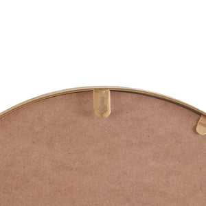 English Elm Arched Gold Metal Floral Wall Mirror 25.75"H — Decorative Iron Leaf Frame, Lightweight 8 lb Accent Piece B035129256