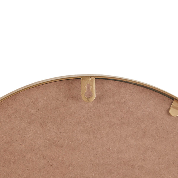 English Elm Arched Gold Metal Floral Wall Mirror 25.75"H — Decorative Iron Leaf Frame, Lightweight 8 lb Accent Piece B035129256