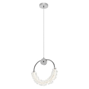 English Elm Modern Crystal Chandelier Bedside Lamp - Elegant Led Hanging Light For Bedrooms & Dining Spaces W2312141685