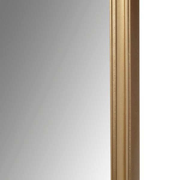 English Elm Gold Adelaide Wall Mirror Scalloped Rectangular Gold Wood Frame 21x38 Glam Bedroom Entryway Decor B035129257