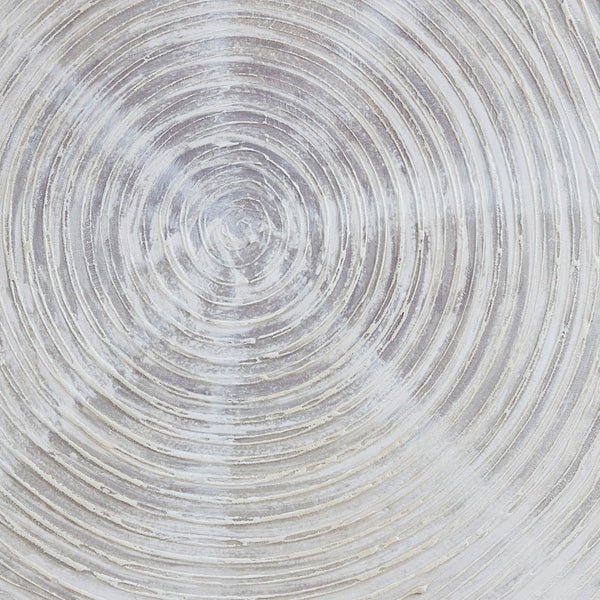 English Elm Hand Silver Sand 3-Piece Hand Embellished Abstract Canvas Set with Gel Texture, Zen Burst for Living Room Decor B035129226