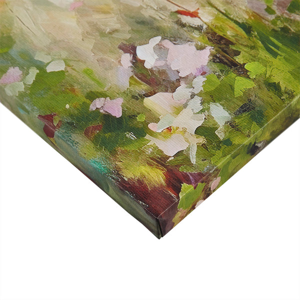 English Elm Lamb Charming Canvas Wall Art by Tessa Kane 16x16" – Floral Field Nursery Decor with Prehung Hanger, Indoor Serenity B035129244