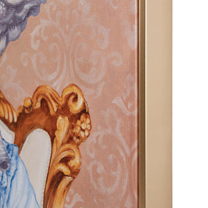 English Elm Bridger Royal Cat Portrait Framed Canvas Wall Art – Renaissance Feline with Gold Frame, 16.5"x20.5" B035129235