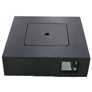 English Elm Fiber Reinforced Concrete Charcoal Fire Pit Table - 40,000 BTU Propane/Natural Gas, ETL/UL/CSA Certified B120141816