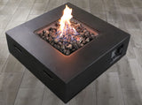 Fiber Reinforced Concrete Propane/Natural Gas Fire Pit Table(Charcoal)