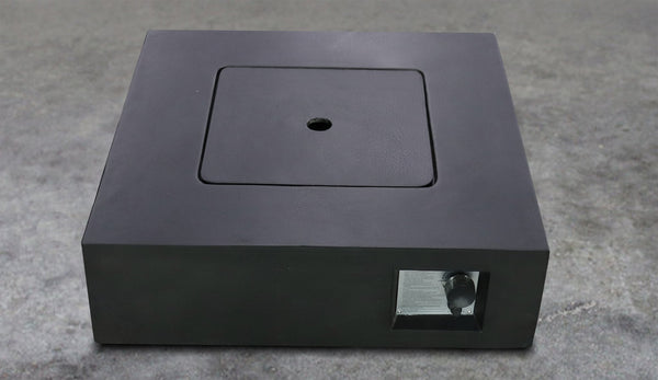 English Elm Fiber Reinforced Concrete Charcoal Fire Pit Table - 40,000 BTU Propane/Natural Gas, ETL/UL/CSA Certified B120141816