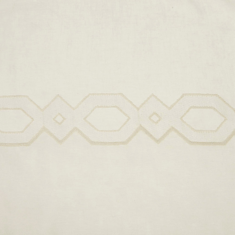 English Elm Embroidery Curtain Panel - Elegant Semi-Sheer Design With Embroidered Hem, 52"W X 84"L, Single Panel B035129647