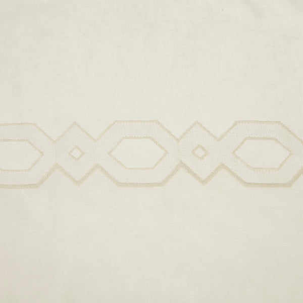 English Elm Embroidery Curtain Panel - Elegant Semi-Sheer Design With Embroidered Hem, 52"W X 84"L, Single Panel B035129647