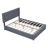 Hearth and Haven Full Size Upholstered Bed with Hydraulic Storage System and Led Light SF000076AAE