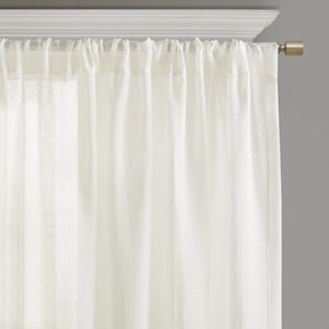 English Elm Embroidery Curtain Panel - Elegant Semi-Sheer Design, Lightweight Polyester, 52"W X 84"L For Any Room B035129648