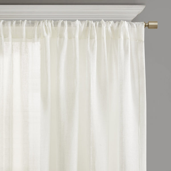 English Elm Embroidery Curtain Panel - Elegant Semi-Sheer Design, Lightweight Polyester, 52"W X 84"L For Any Room B035129648