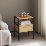 Rattan End Table: 15.75