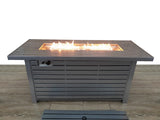 English Elm Steel Propane/Natural Gas Outdoor Fire Pit Table With Lid