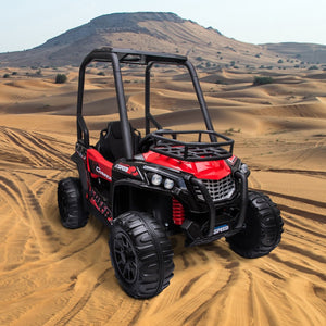 English Elm 12v Dual Motor Kids Ride on Utv with Suspension Remote Control and Mp3 Input W2225141986