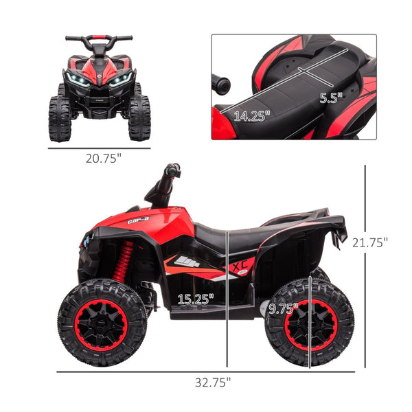 English Elm Licensed 6v Battery Powered Kids Dirtbike Three Wheel Ride on Toddler Motorcycle Red W2225141992
