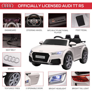 English Elm 6v Licensed Audi Tt Rs Kids Ride on Car with Parental Remote and Suspension System W2225141979
