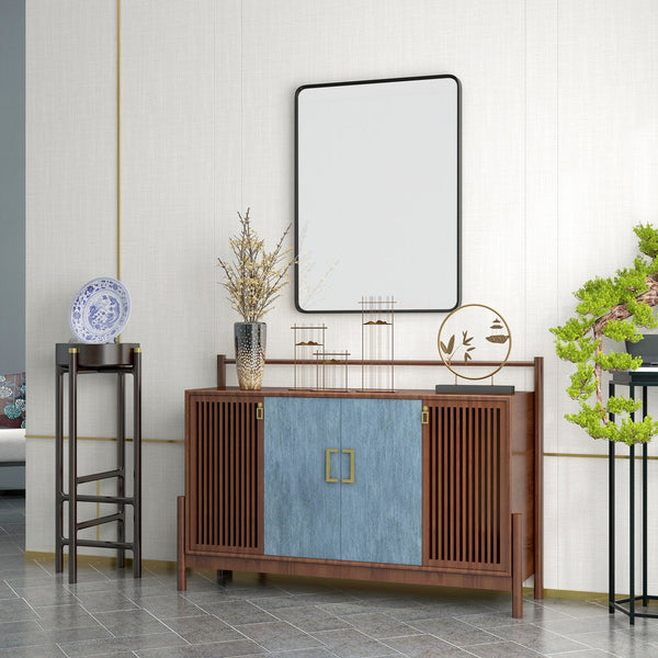 English Elm 40 Black Aluminum Frame Wall Mirror 40x30, 5-Layer Float HD Reflection, Fog‑Free, Hooks, Shard‑Safe W2225142068