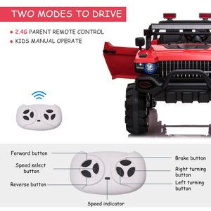 English Elm 12v Police Cruiser Ride on Suv Two Seater Kids Electric Car with Remote W2225141981