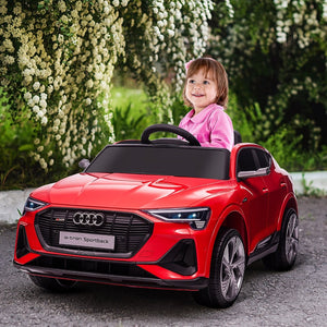 English Elm 12v Kids Audi E-tron Ride on Car with Remote Control Led Lights and Music Player W2225141988