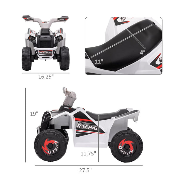 English Elm Kids Electric Toddler Quad Ride on Atv with Forward Reverse and Rugged Terrain Wheels W2225141999