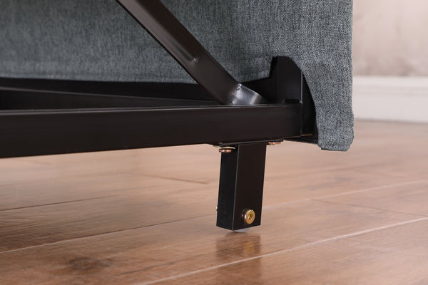 English Elm Convertible Sleeper Sofa Chair Bed with 3-Level Recline, Pull-Out Guest Bed, Plush Teddy Fabric Comfort Dark Gray W1420131259