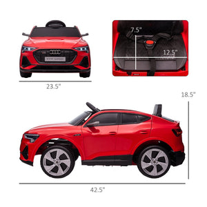 English Elm 12v Kids Audi E-tron Ride on Car with Remote Control Led Lights and Music Player W2225141988