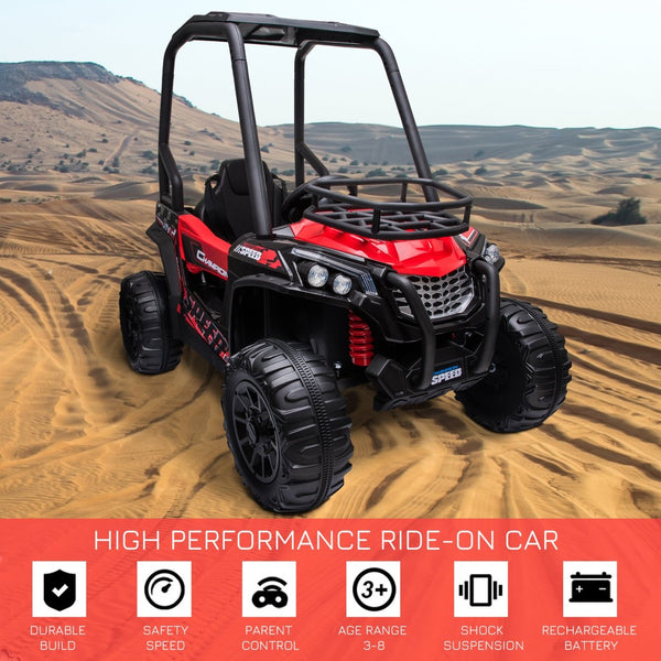 English Elm 12v Dual Motor Kids Ride on Utv with Suspension Remote Control and Mp3 Input W2225141986