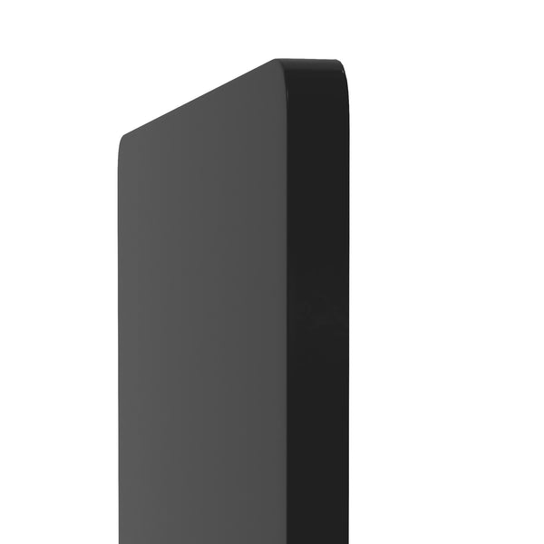 English Elm 30 Black 30 x 22 Inch Wall Mirror with Aluminum Frame, 5-Layer HD Reflection, Hooks, Safe MDF Backing W2225142070