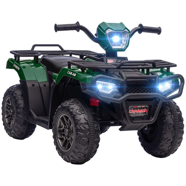 English Elm 12v Kids Electric Atv Ride on Four Wheeler with Led Lights Aux Usb Dual Motors W2225141995