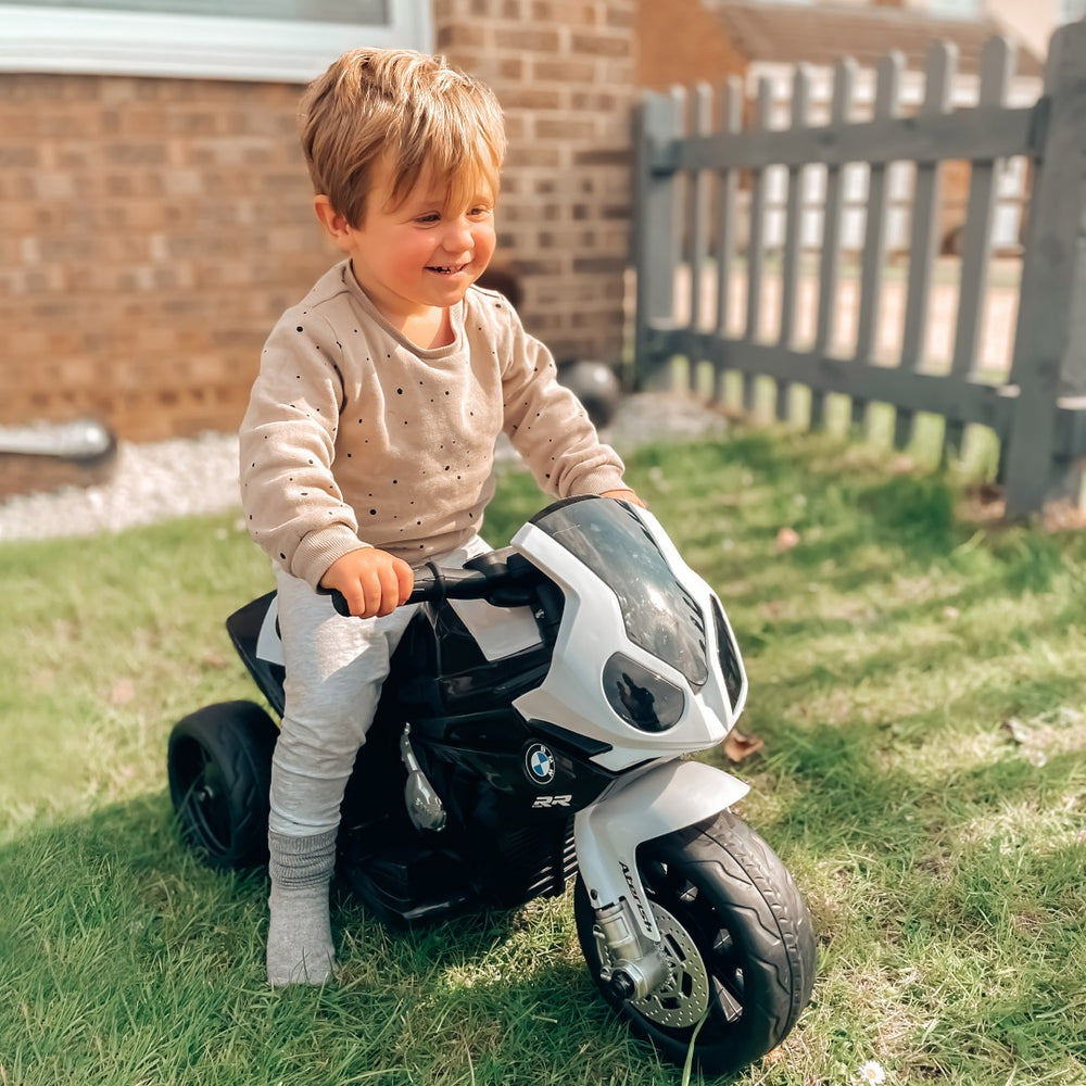 English Elm 6v Bmw Licensed Toddler Ride on Motorcycle Three Wheel Electric Toy with Lights W2225141978