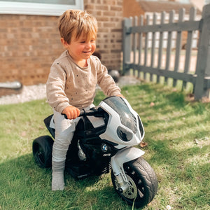 English Elm 6v Bmw Licensed Toddler Ride on Motorcycle Three Wheel Electric Toy with Lights W2225141978