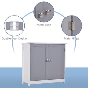 English Elm Kleankin Pedestal Sink Base Cabinet with Adjustable Shelf and Double Door Storage W2225142076